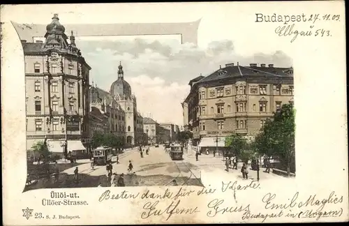 Ak Budapest Ungarn, Üllöi ut., Üllöer Straße