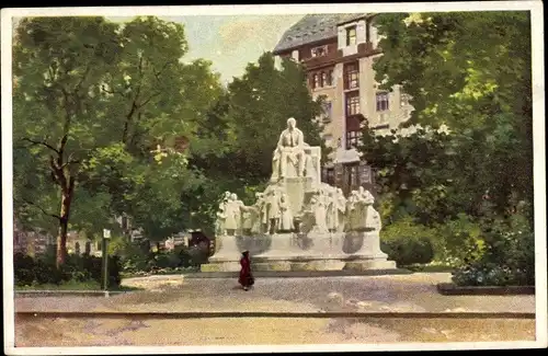 Künstler Ak Budapest Ungarn, Vörösmarty szobor, Denkmal