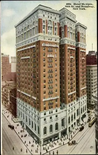 Ak New York City USA, Hotel McAlpin, 34th St and Broadway