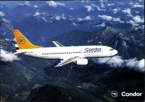 Ak Deutsches Passagierflugzeug, Condor, Boeing 737 300, D ADWA