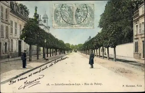 Ak Saint Germain en Laye Yvelines, Rue de Poissy