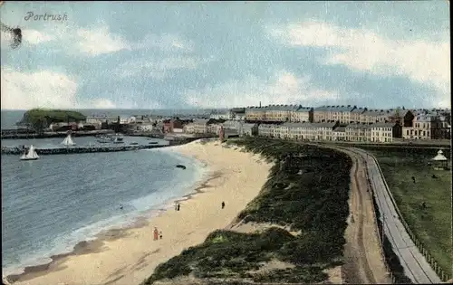 Ak Portrush Antrim Nordirland, Partie am Strand