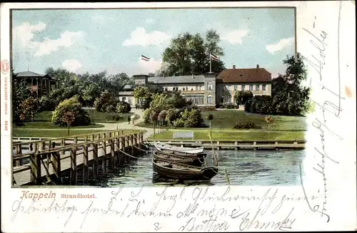 Ak Kappeln an der Schlei, Strandhotel, Anlegestelle