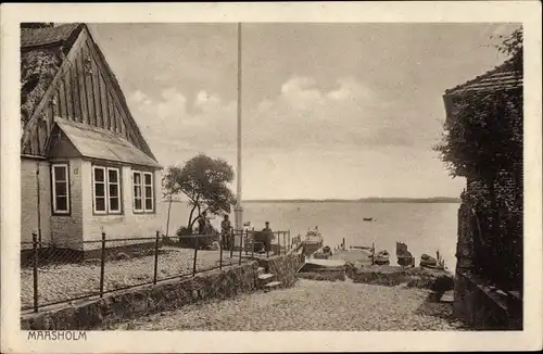 Ak Maasholm in Schleswig Holstein, Teilansicht, Haus