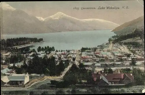 Postcard Queenstown Neuseeland, Lake Wakatipu