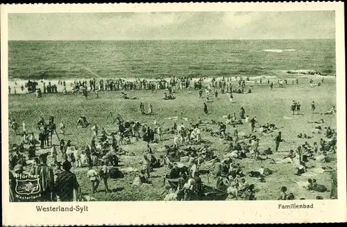 Ak Westerland auf Sylt, Familienbad