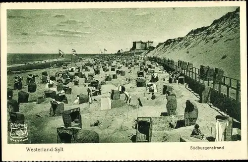 Ak Westerland auf Sylt, Südburgenstrand