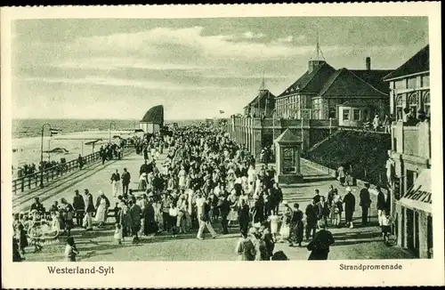 Ak Westerland auf Sylt, Strandpromenade