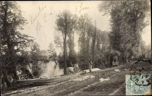 Ak Chelles Seine et Marne, les Iles