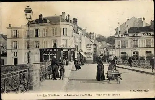 Ak La Ferté sous Jouarre Seine et Marne, Pont sur la Marne