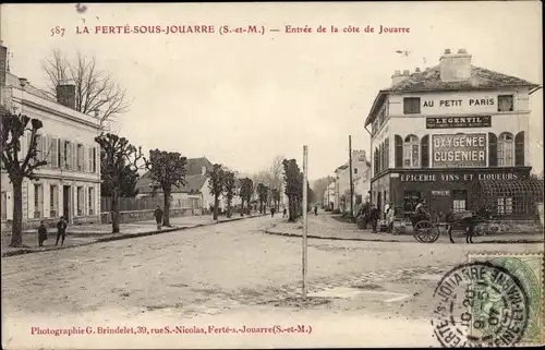 Ak La Ferté sous Jouarre Seine et Marne, Entrée de la côte de Jouarre