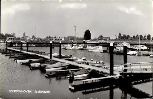 Ak Schoonhoven Südholland Niederlande, Jachthaven, Motorboote