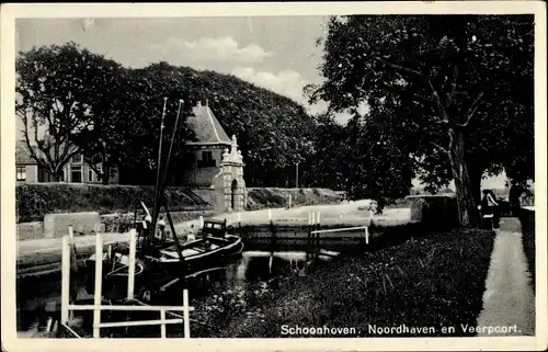 Ak Schoonhoven Südholland Niederlande, Noordhaven en Veerpoort