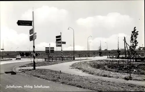 Ak Schelluinen Giessenlanden Südholland, Afslag Schelluinen, Straßenpartie