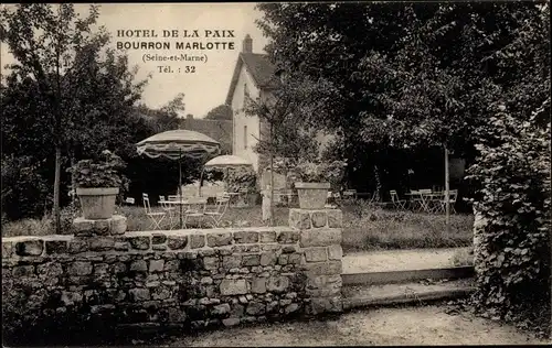 Ak Bourron Marlotte Seine et Marne, Hotel de la Paix