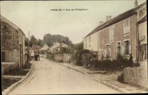 Ak Presles en Brie Seine et Marne, Rue de Villepatour