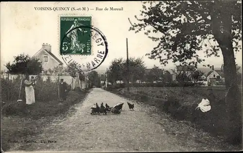 Ak Quincy Voisins Seine et Marne, Rue de Mareuil