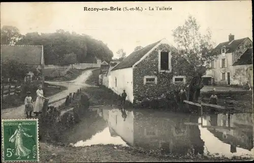 Ak Rozoy en Brie Seine et Marne, La Tuilerie