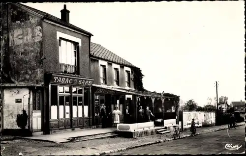 Ak Mitry Seine et Marne, Cafe de la Gare