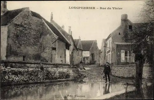 Ak Longperrier Seine et Marne, Rue du Vivier