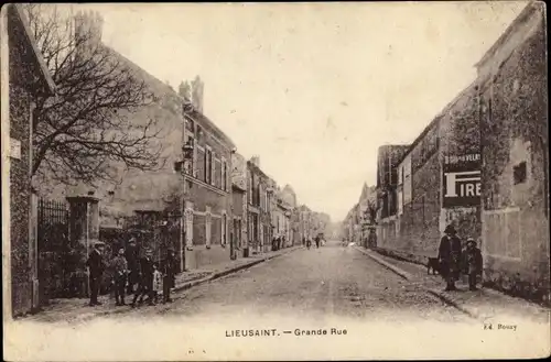 Ak Lieusaint Seine et Marne, Grande Rue