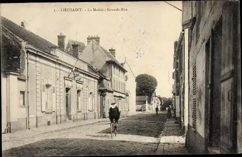 Ak Lieusaint Seine et Marne, La Mairie, Grande Rue