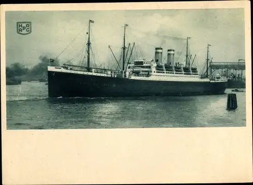 Ak Dampfschiff, Hamburg Amerika Linie, HAPAG