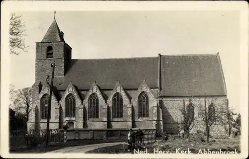 Foto Ak Abbenbroek Südholland, Ned. Herv. Kerk, Kirche
