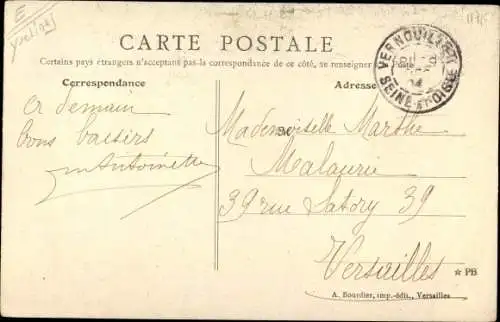 Ak Vernouillet Yvelines, La Rue de Triel