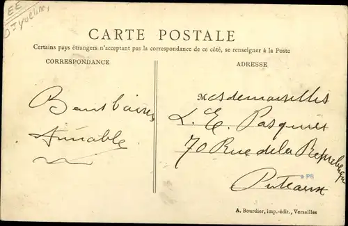 Ak La Queue les Yvelines, Route de Paris