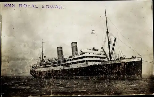 Foto Ak Steamer RMS Royal Edward, Dampfschiff, Canadian Northern Steamship, Royal Line