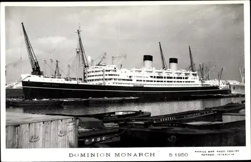 Ak Dampfer Dominion Monarch, Shaw Savill Line