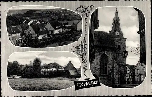 Ak Neviges Velbert Nordrhein Westfalen, Kirche, Panorama vom Ort