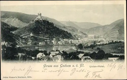 Ak Cochem an der Mosel, Panorama, Union-Hotel