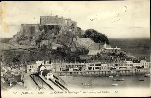 Ak Gorey Kanalinsel Jersey, Le Chateau de Montorgueil, Montorgueil Castle