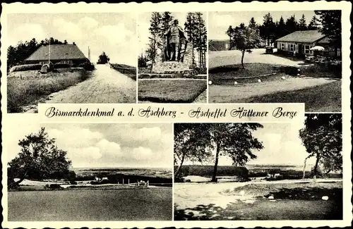 Ak Ascheffel im Kreis Eckernförde, Bismarckdenkmal auf dem Aschberg, Hüttener Berge