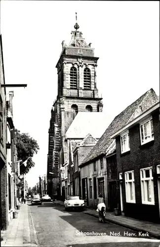 Ak Schoonhoven Südholland Niederlande, Ned. Herv. Kerk