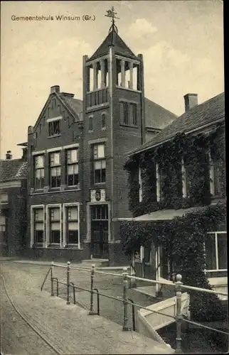 Ak Winsum Groningen Niederlande, Gemeentehuis