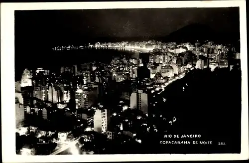 Foto Ak Rio de Janeiro Brasilien, Copacabana de Noite