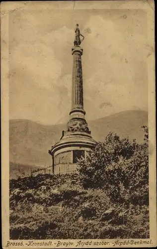 Ak Brașov Brassó Kronstadt Rumänien, Brasov Arpad szobor, Arpad Denkmal