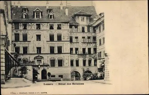Ak Luzern Stadt Schweiz, Hotel des Balances