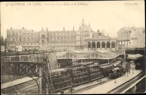 Ak Saint Germain en Laye Yvelines, La Gare, Interieur, Le Chateau