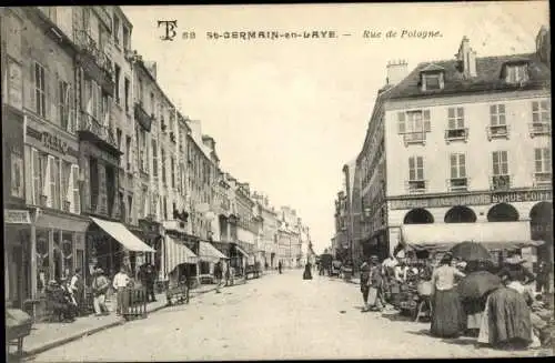 Ak Saint Germain en Laye Yvelines, Rue de Pologne