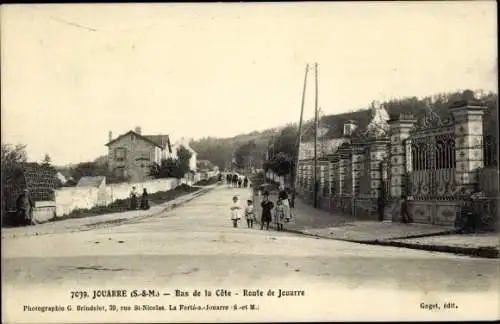 Ak Jouarre Seine et Marne, Bas de la Cote. Route de Jouarre