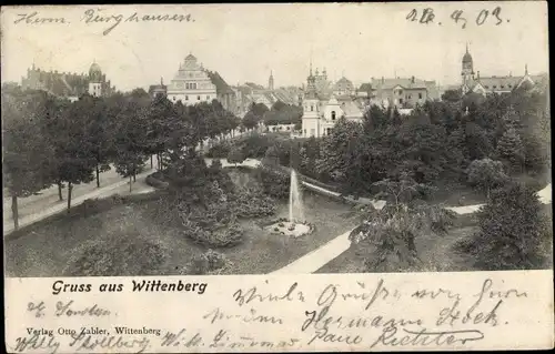 Ak Lutherstadt Wittenberg, Panorama