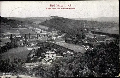 Ak Bad Sulza in Thüringen, Panorama, Gradierwerke