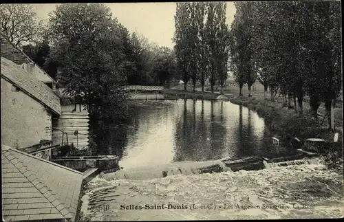 Ak Selles Saint Denis Loir et Cher, Partie am Wasser