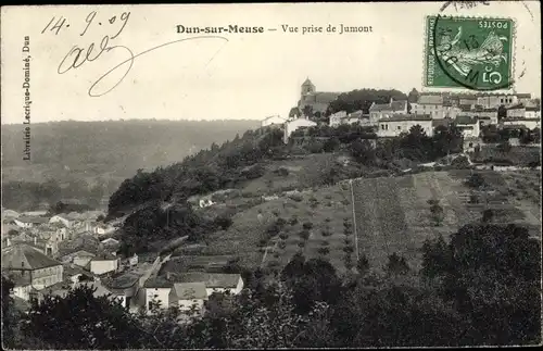Ak Dun sur Meuse, Vue prise de Jumont