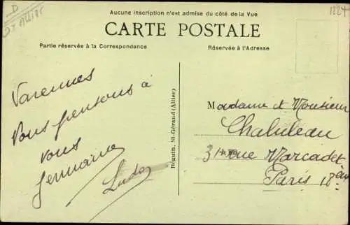 Ak Varennes sur Allier Allier, le Moulin, barrage