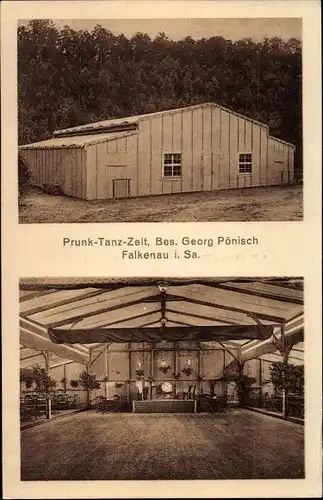 Ak Falkenau Flöha in Sachsen, Prunk-Tanz-Zelt